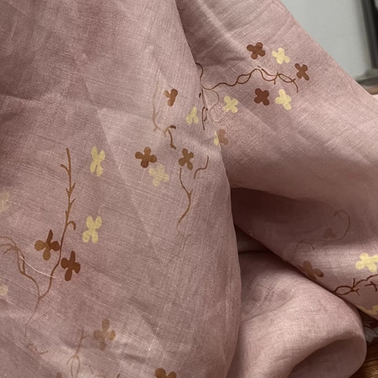 قماش بوهو من الكتان والرامي بل - مراجعة Vintage Sewing Textile وسعره